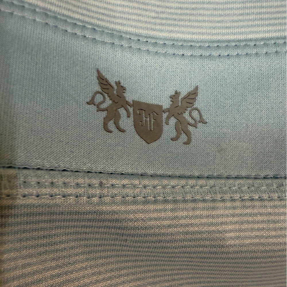 Hickey Freeman Sleeveless Quarter Zip Performance Top Men’s L Light Blue Vest - Picture 11 of 11